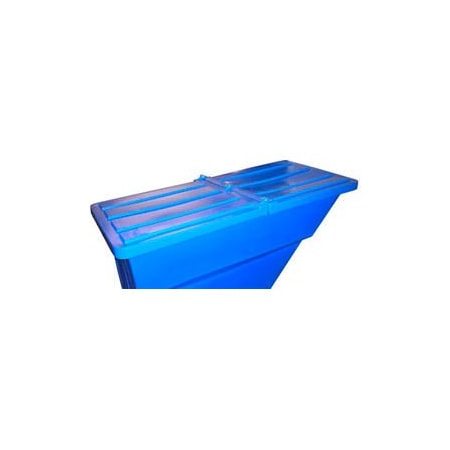 Bayhead Products Hinged Lid for 1-7/10 Cu. Yd., Plastic Self-Dumping Hopper, Blue 1.7 LID BLUE